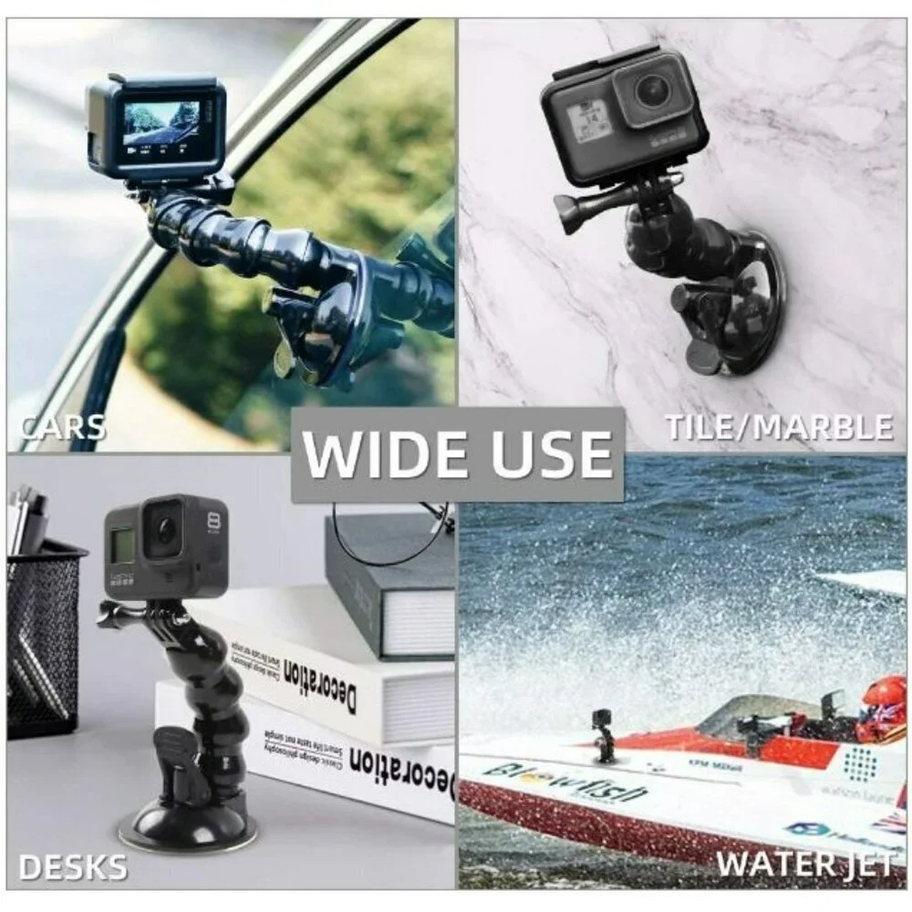 Flexible Gooseneck Extension Suction Cup Car‎ Mount Holder with Phone Holder for